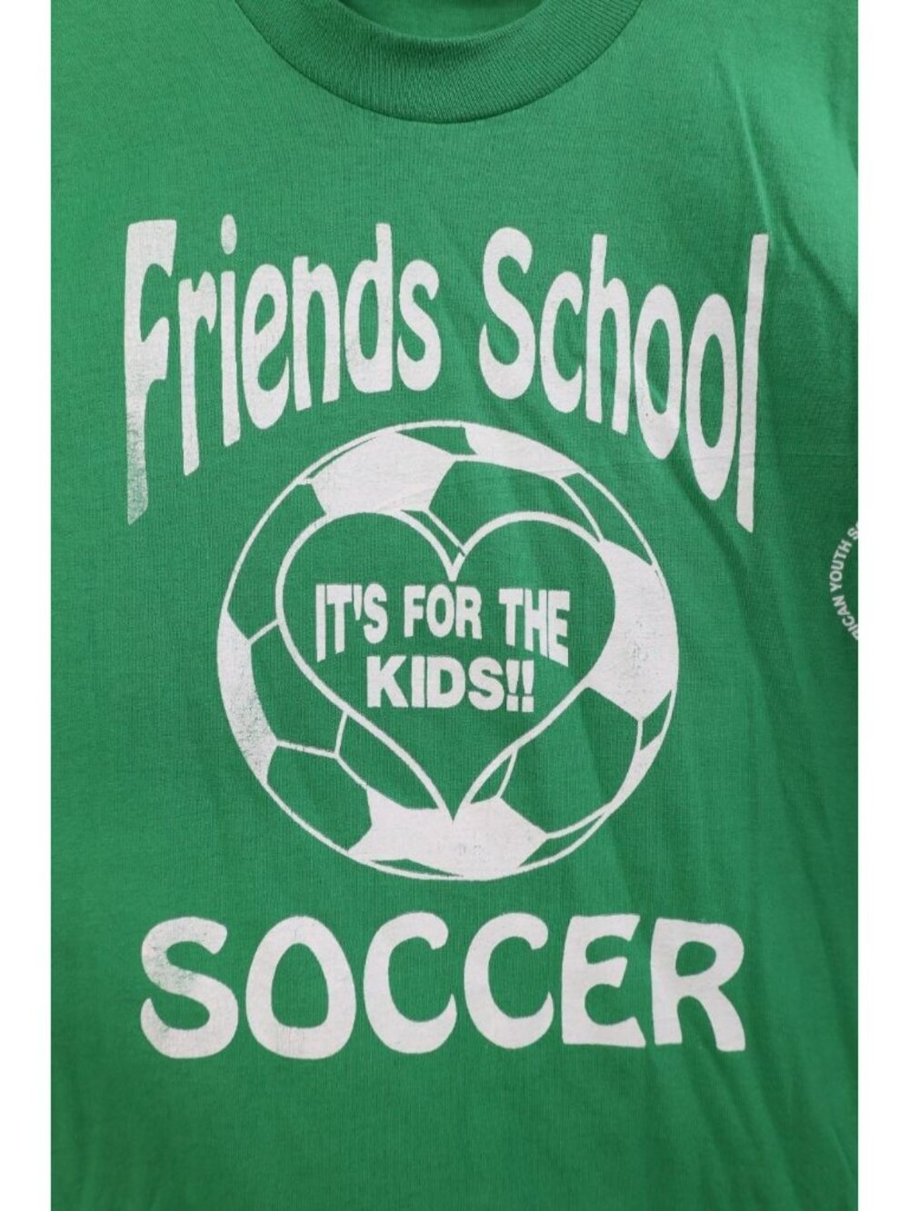 Vintage 90s Mens XL Faded Friends School Soccer Short Sleeve Jersey T-Shirt - Picture 5 of 13